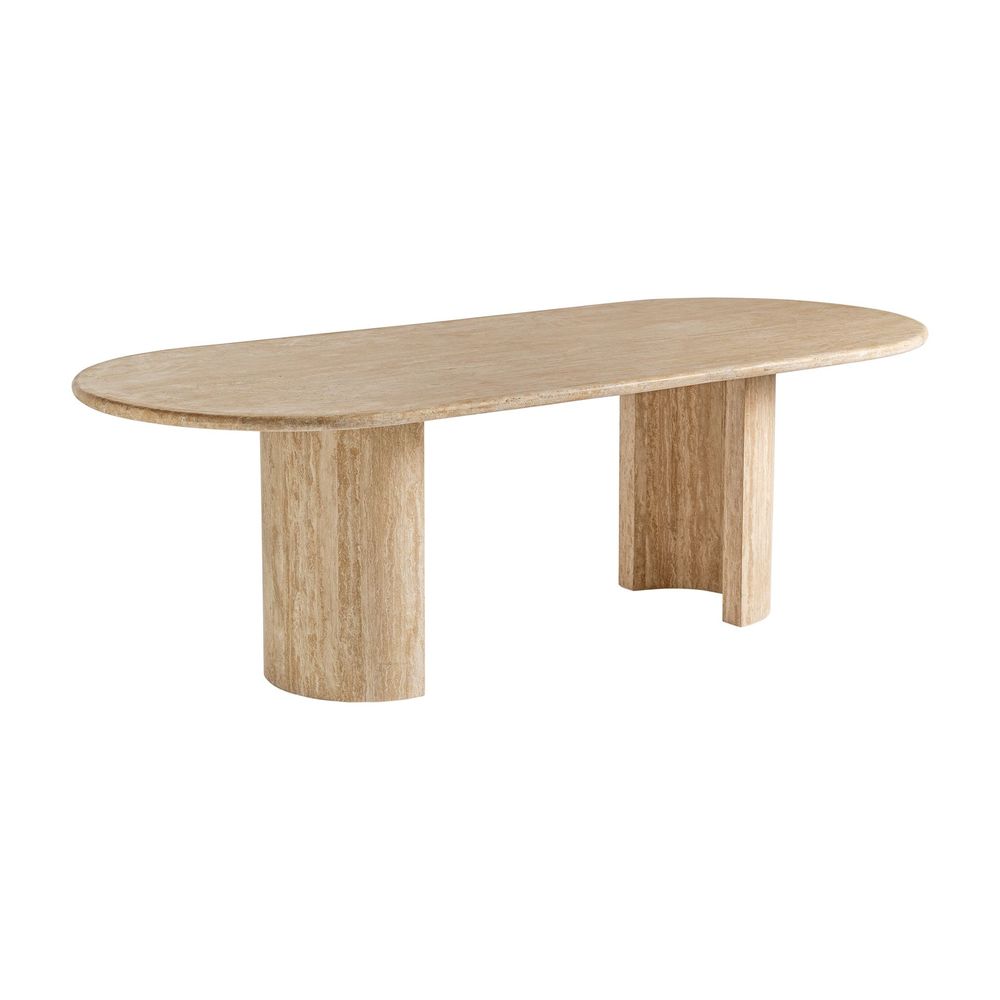 Dining Tables - Light brown travertine living room table 240x100x75 cm - VICAL