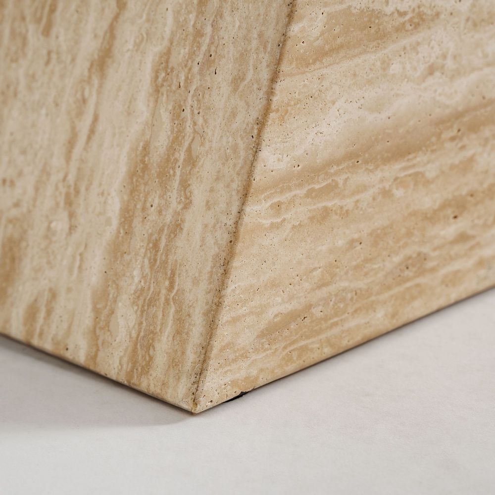 TV stands - Light brown travertine TV cabinet 230x40x45 cm - VICAL