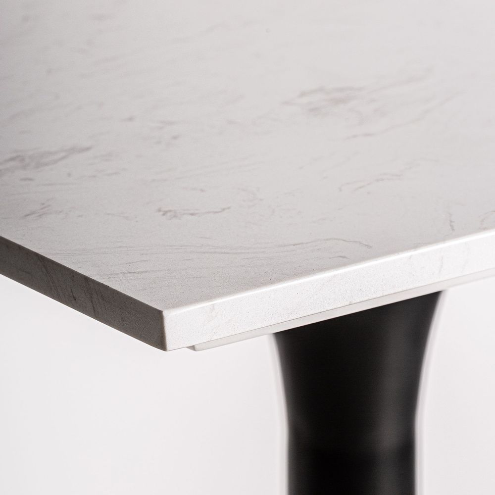 Autres tables - Table de bar en pierre blanc 65x65x105 cm - VICAL