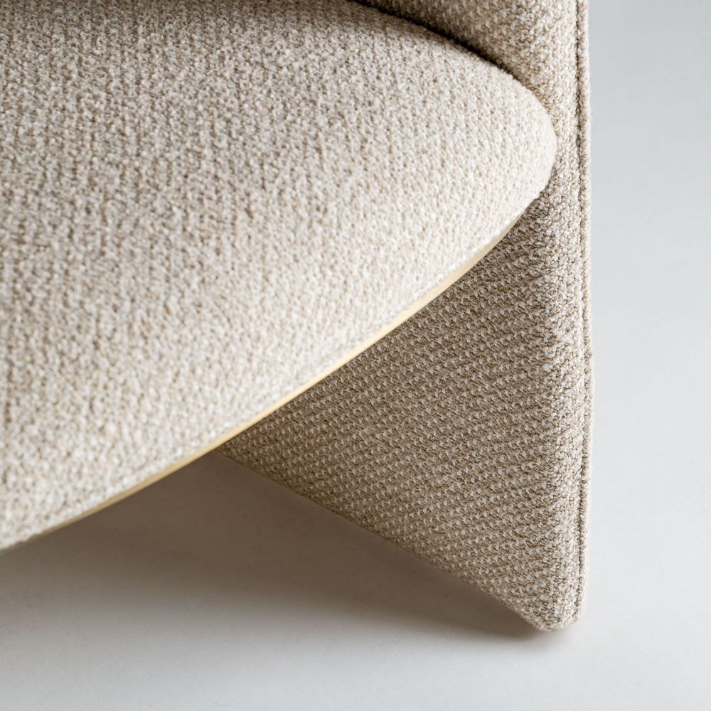 Chaises - Fauteuil en polyester beige 60x64x85 cm - VICAL