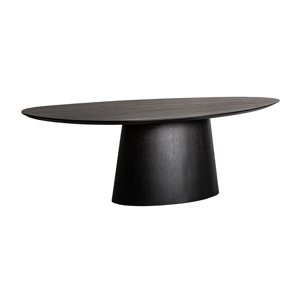 Tables Salle à Manger - Table salon en bois de chêne noir 240x120x76 cm - VICAL
