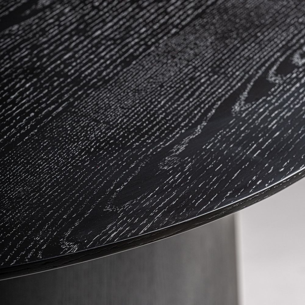 Tables Salle à Manger - Table salon en bois de chêne noir 240x120x76 cm - VICAL