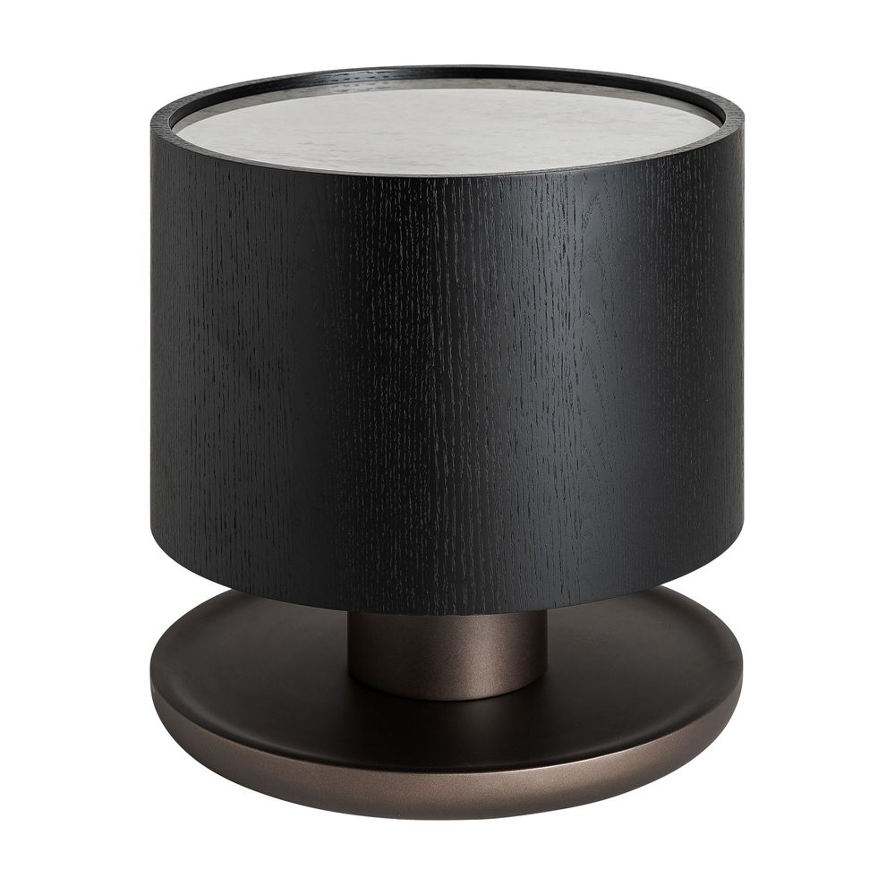 Other tables - Coffee table in black oak wood 48x48x50 cm - VICAL