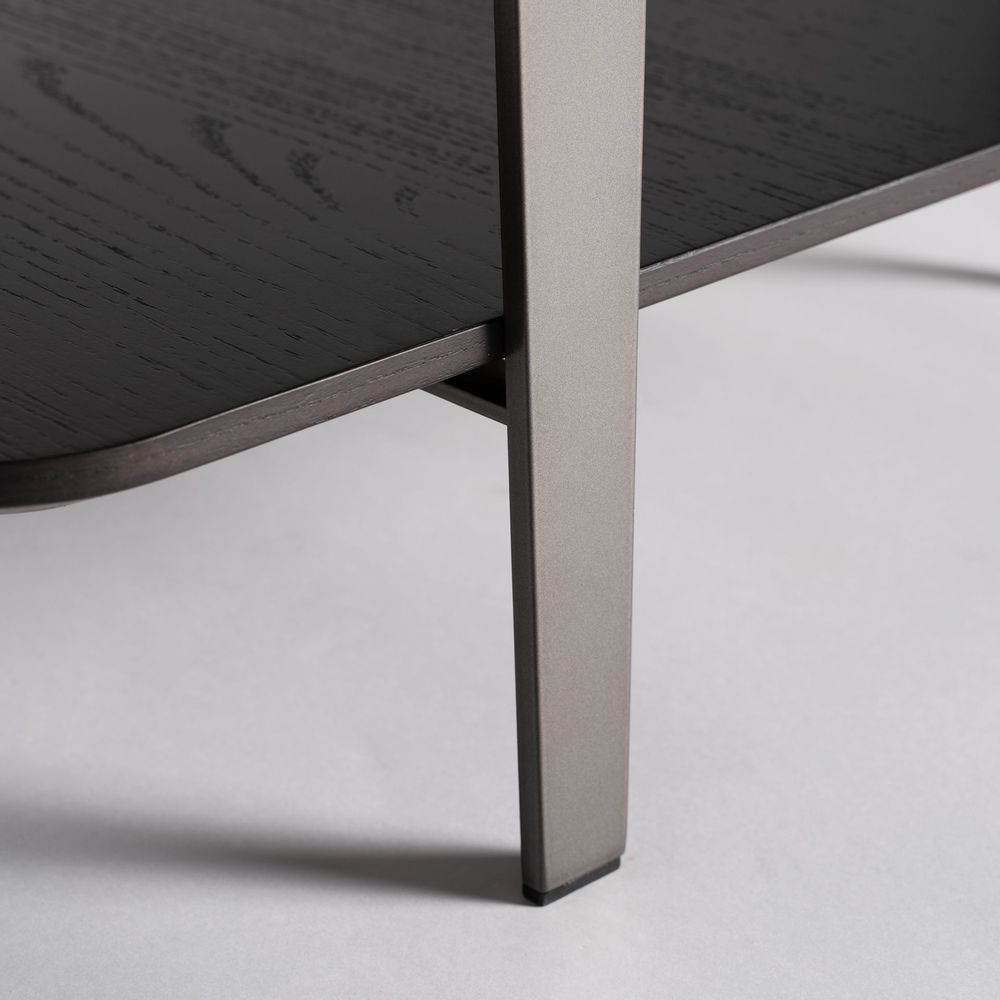 Autres tables - Table basse en bois de frêne noir 60x60x50 cm - VICAL