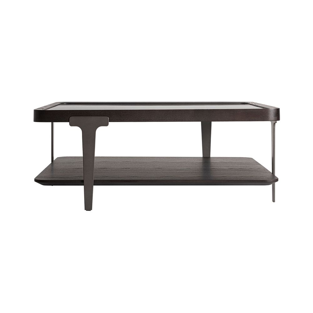 Tables basses - Table basse en bois de frêne noir 100x100x40 cm - VICAL