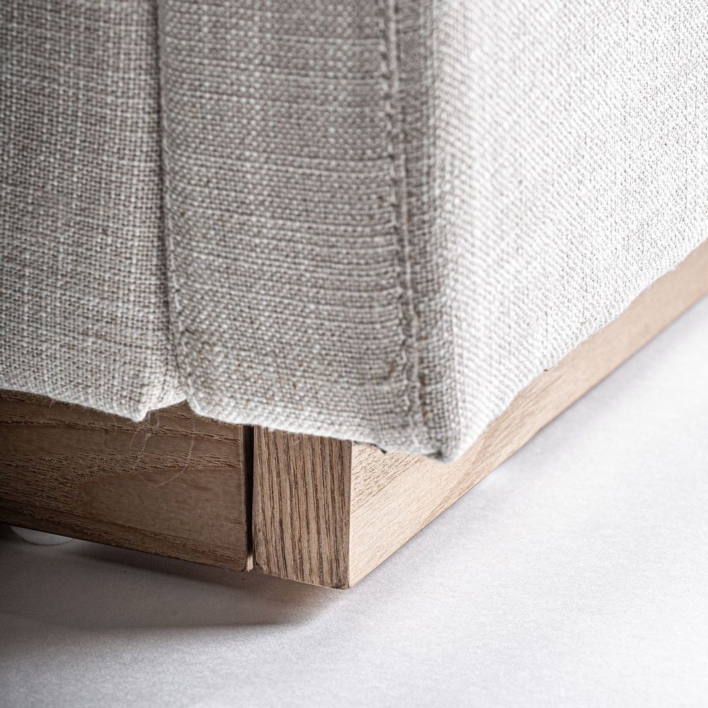 Lits - Lit en polyester gris 220x200x125 cm - VICAL
