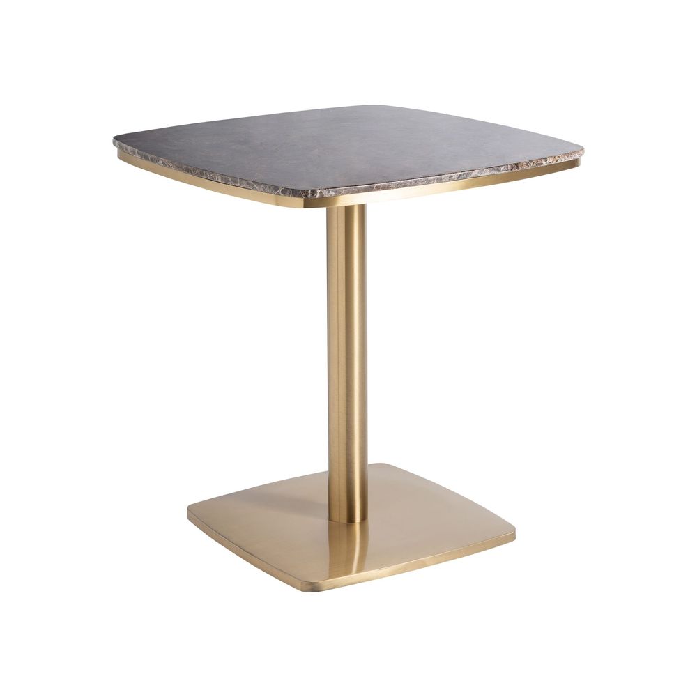 Autres tables - Table de bar en marbre marron 70x70x77 cm - VICAL