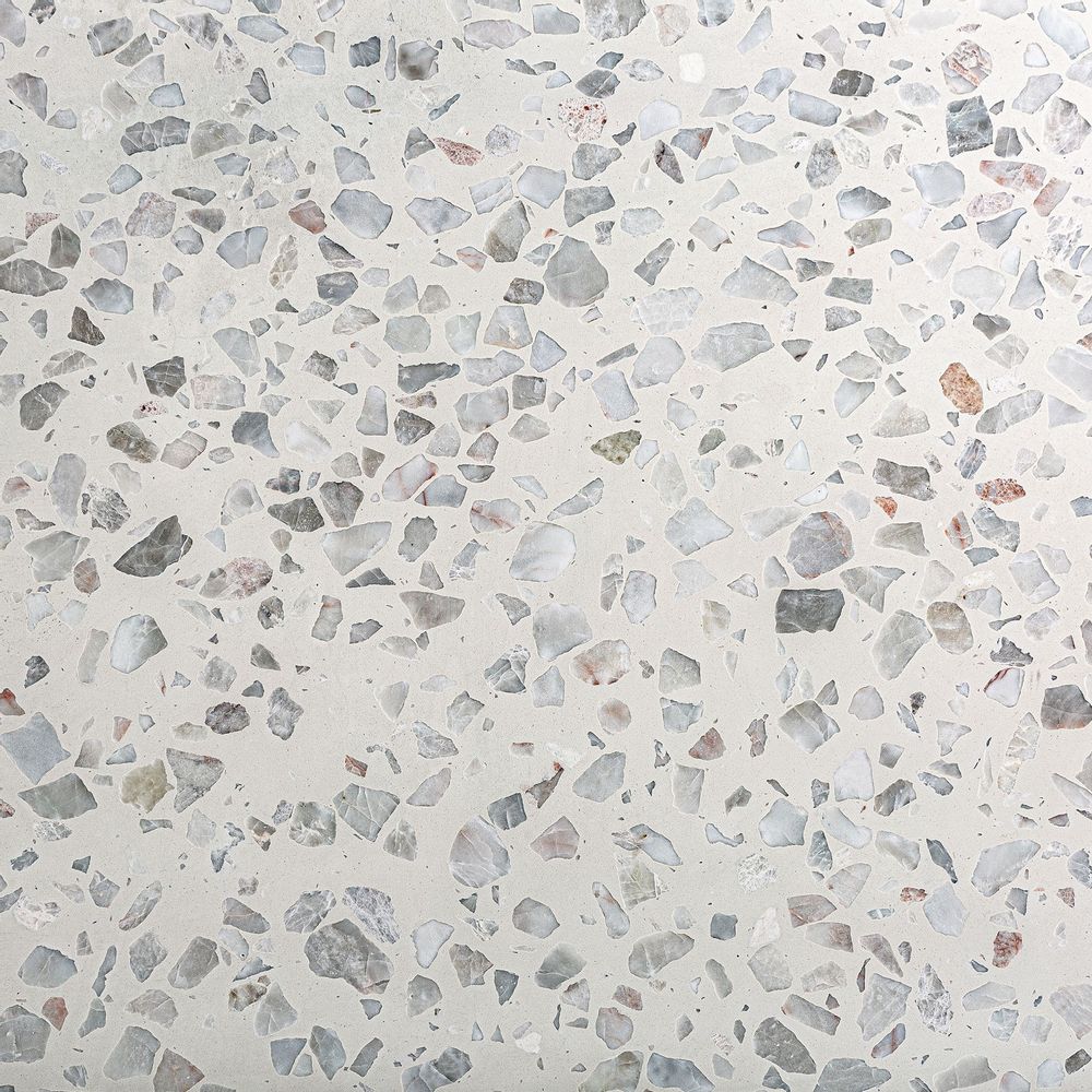 Autres tables - Table de bar en terrazzo blanc 120x60x77 cm - VICAL