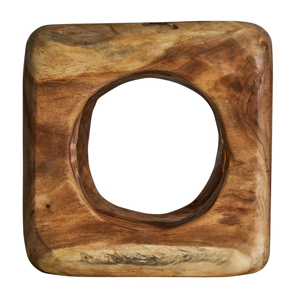 Autres tables - Repose- pied en bois de suar marron vieilli en 40x40x40 cm - VICAL