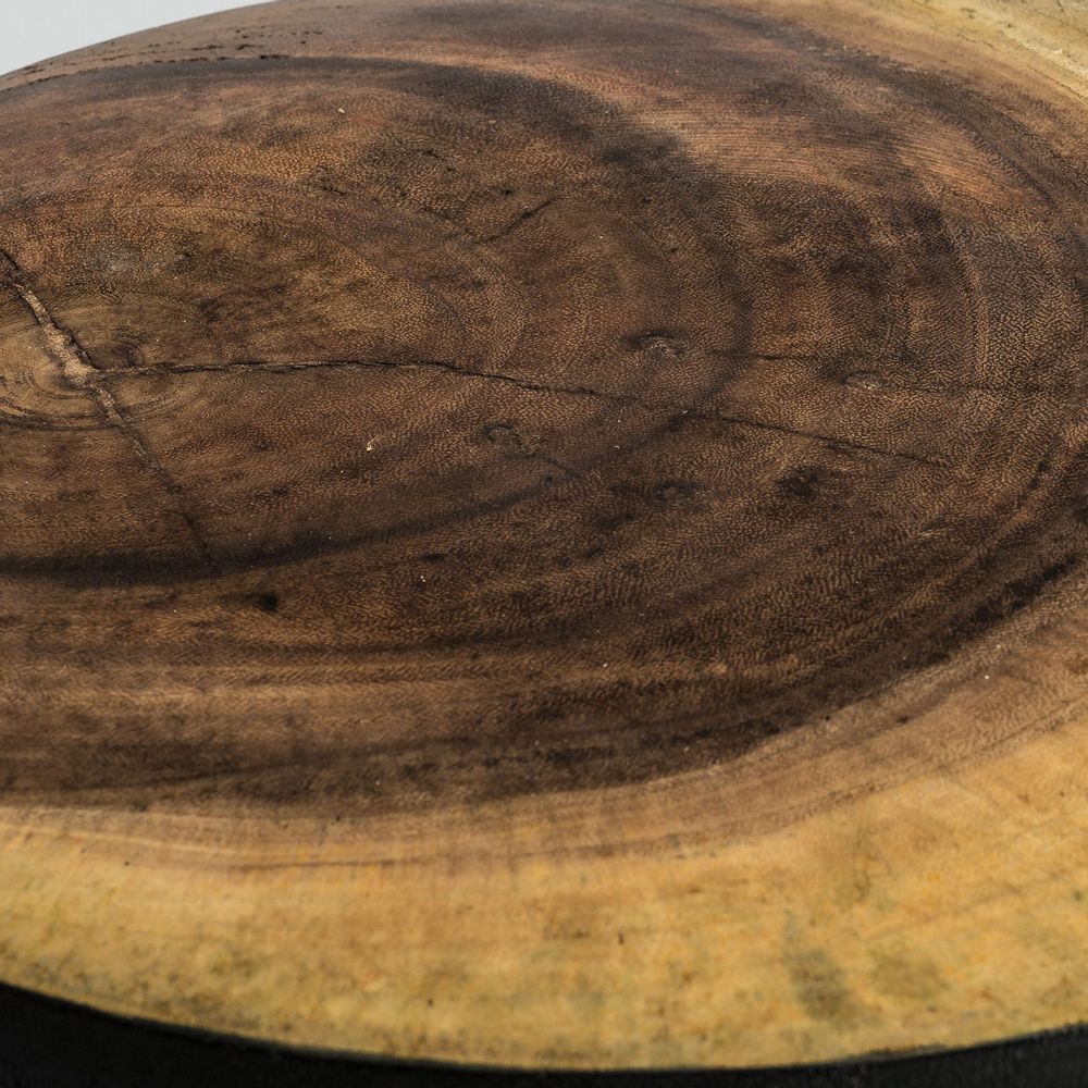 Autres tables - Table basse en bois tropical noir vieilli en 40x40x45 cm - VICAL