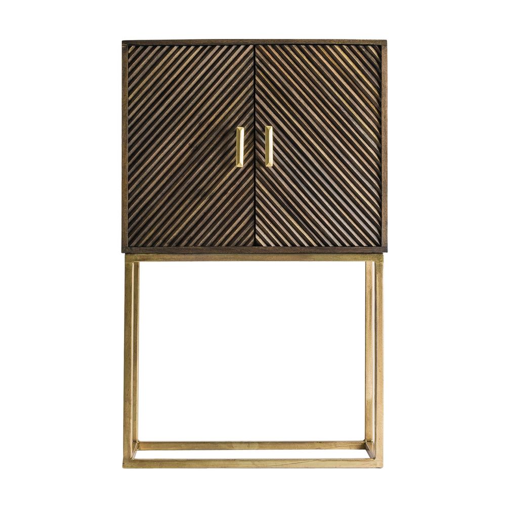 Armoires - Meuble bar en fer marron en 76x41x124 cm - VICAL
