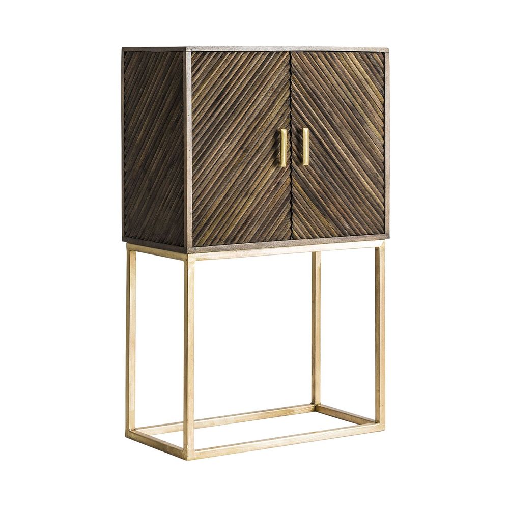 Armoires - Meuble bar en fer marron en 76x41x124 cm - VICAL