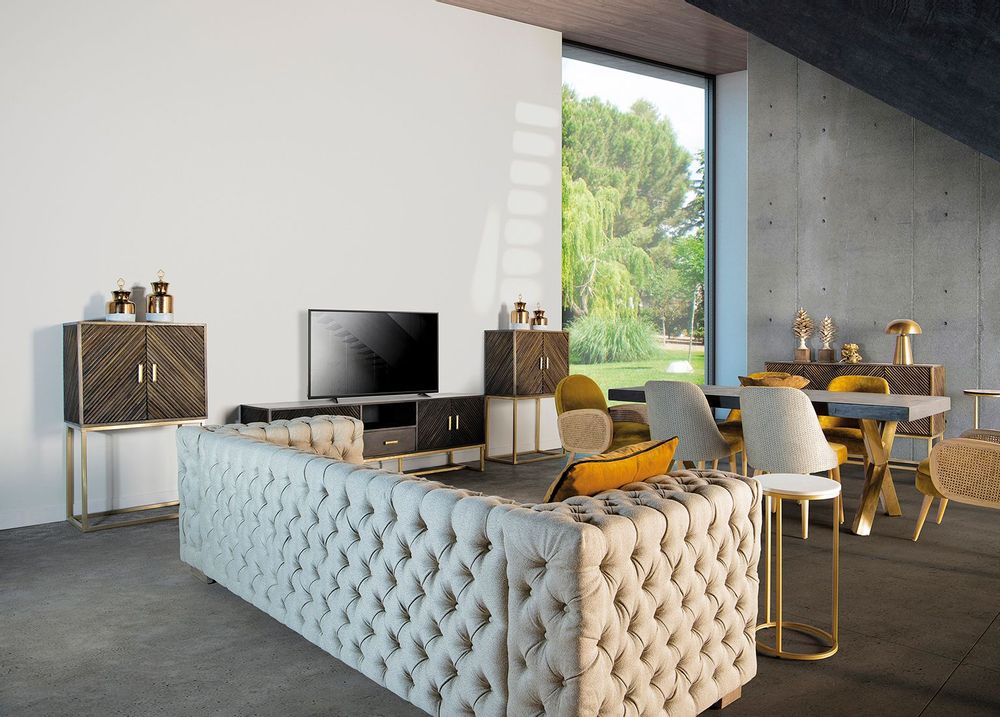 Armoires - Meuble bar en fer marron en 76x41x124 cm - VICAL