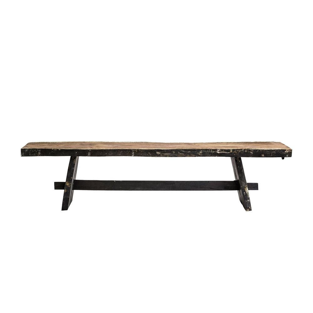 Benches - Black suar wood bench - VICAL