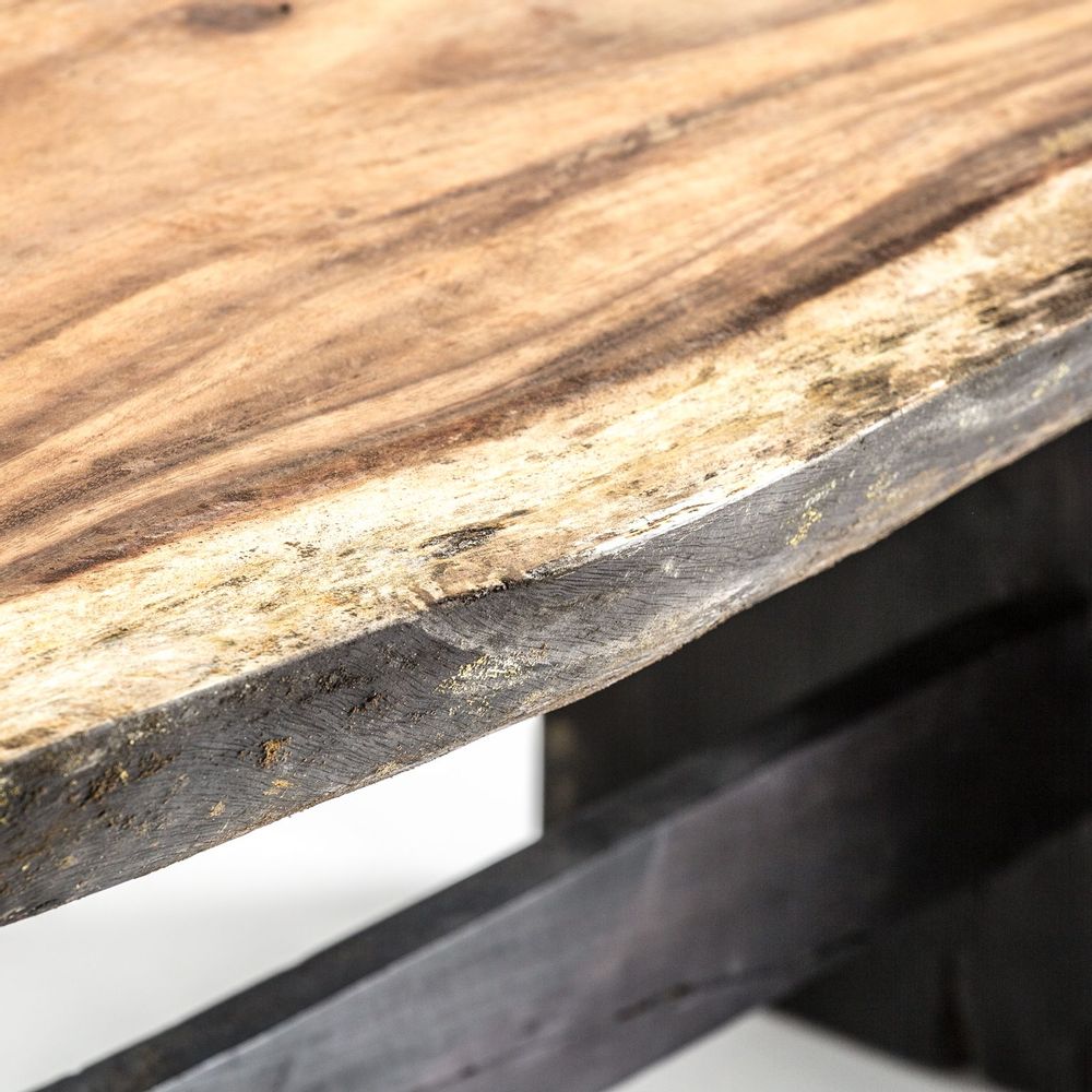 Benches - Black suar wood bench - VICAL