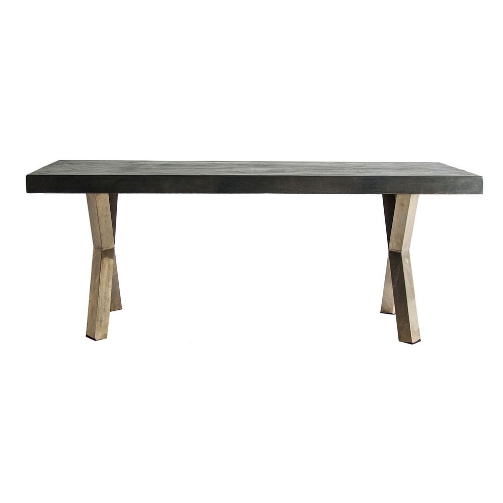 Dining Tables - Golden iron living room table in 200x90x76 cm - VICAL