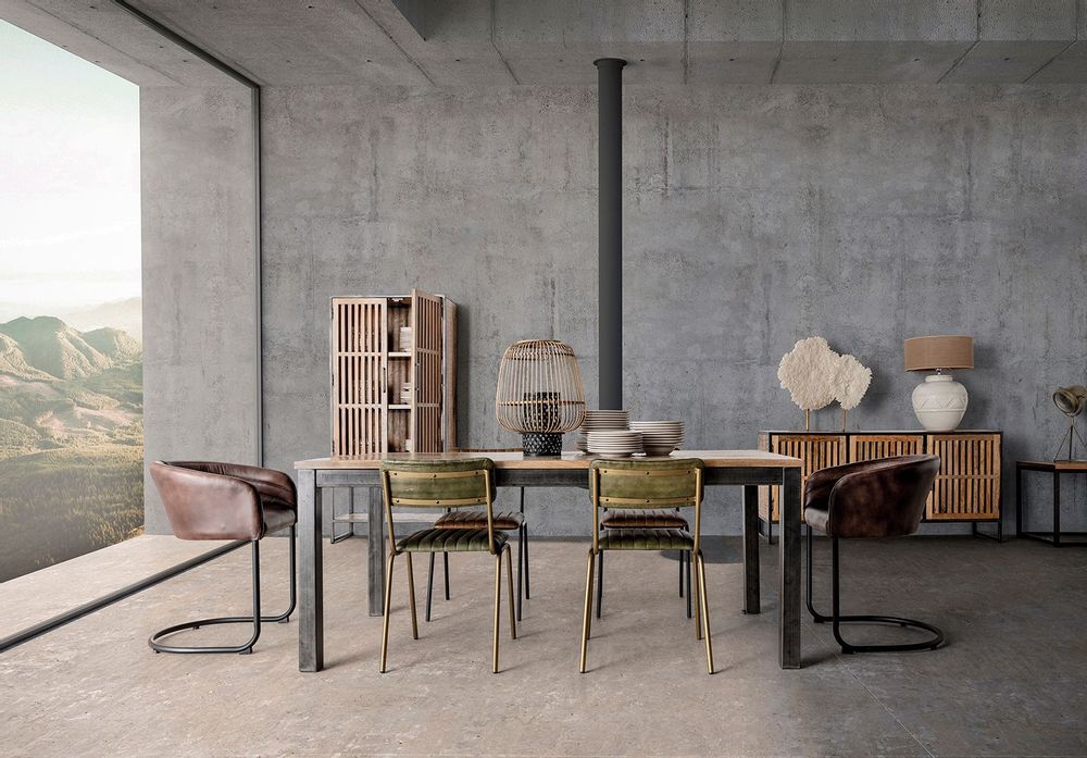 Chairs - Old green iron chair in 46x49x78 cm - VICAL