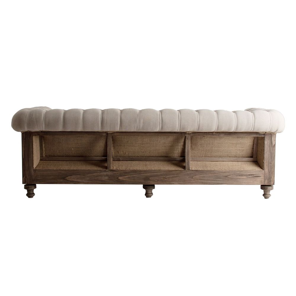 Canapés - Sofa en bois tropical beige en 238x90x80 cm - VICAL