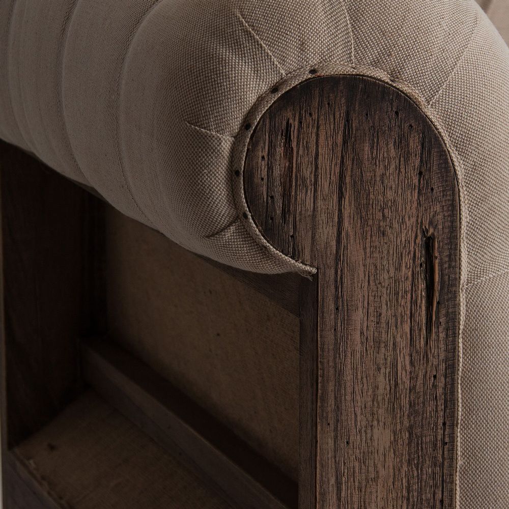 Canapés - Sofa en bois tropical beige en 238x90x80 cm - VICAL