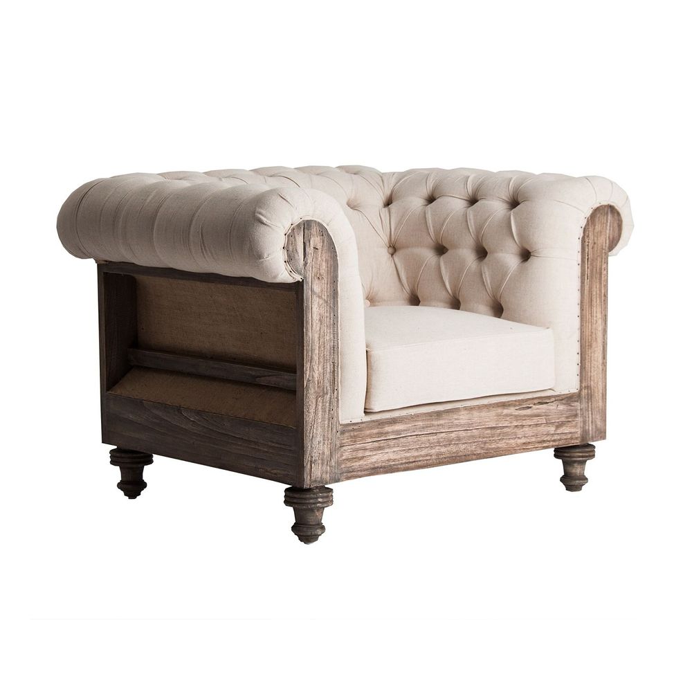 Fauteuils - Fauteuil en bois tropical beige en 113x90x80 cm - VICAL