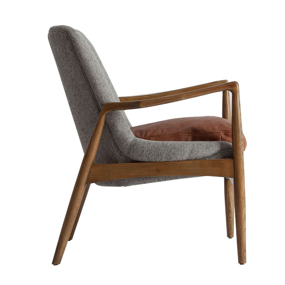 Armchairs - Armchair in gray fir wood in 62x72x83 cm - VICAL