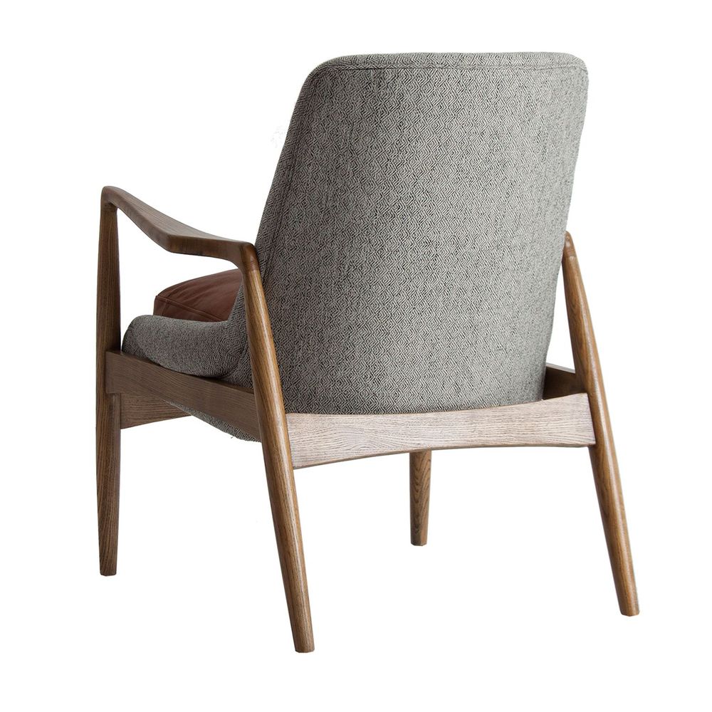 Armchairs - Armchair in gray fir wood in 62x72x83 cm - VICAL