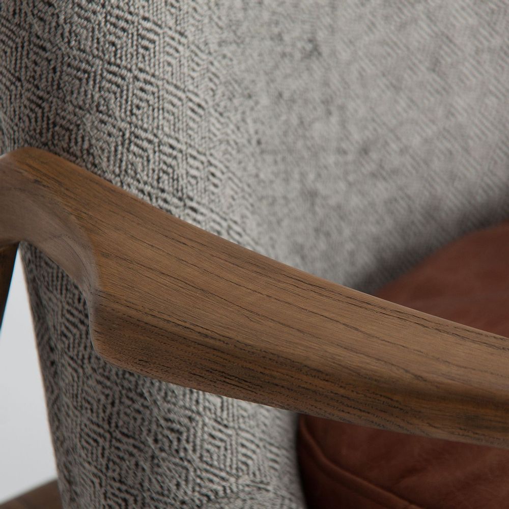 Armchairs - Armchair in gray fir wood in 62x72x83 cm - VICAL