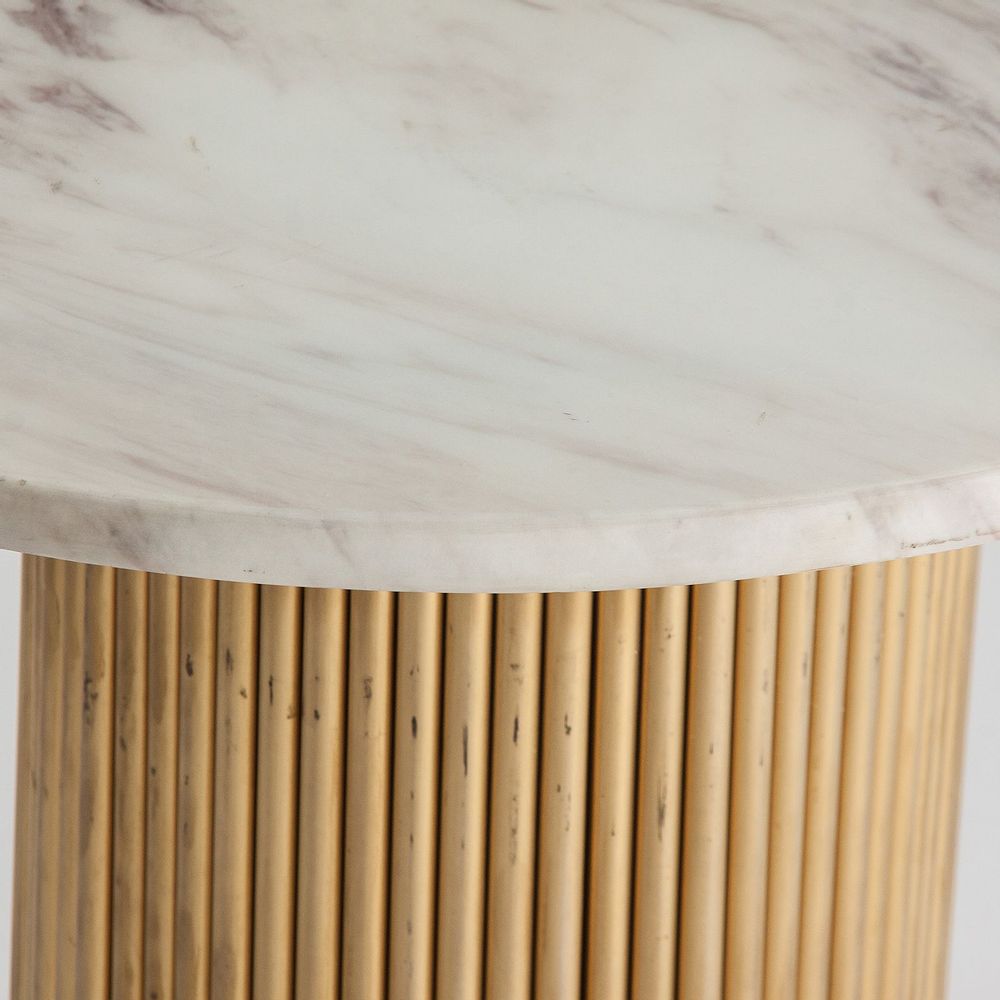 Other tables - White steel coffee table in 50x50x55 cm - VICAL