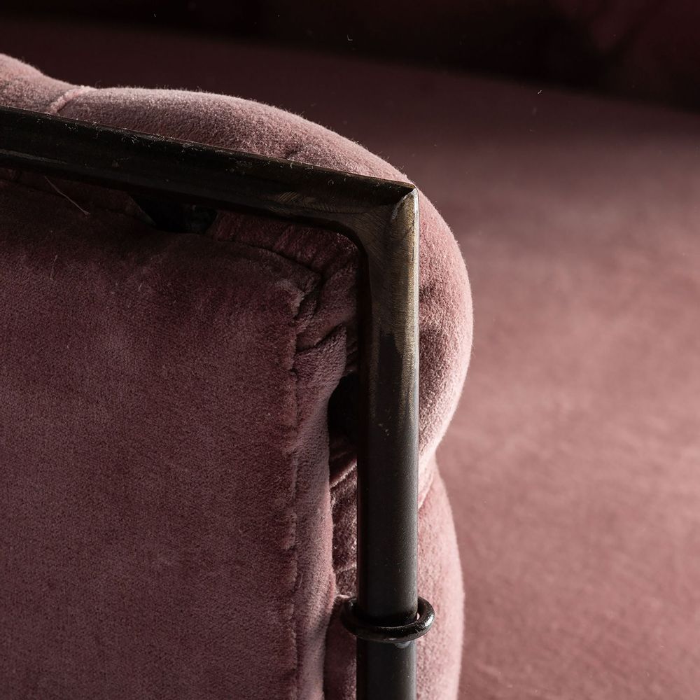 Armchairs - Pink iron armchair in 72x70x67 cm - VICAL