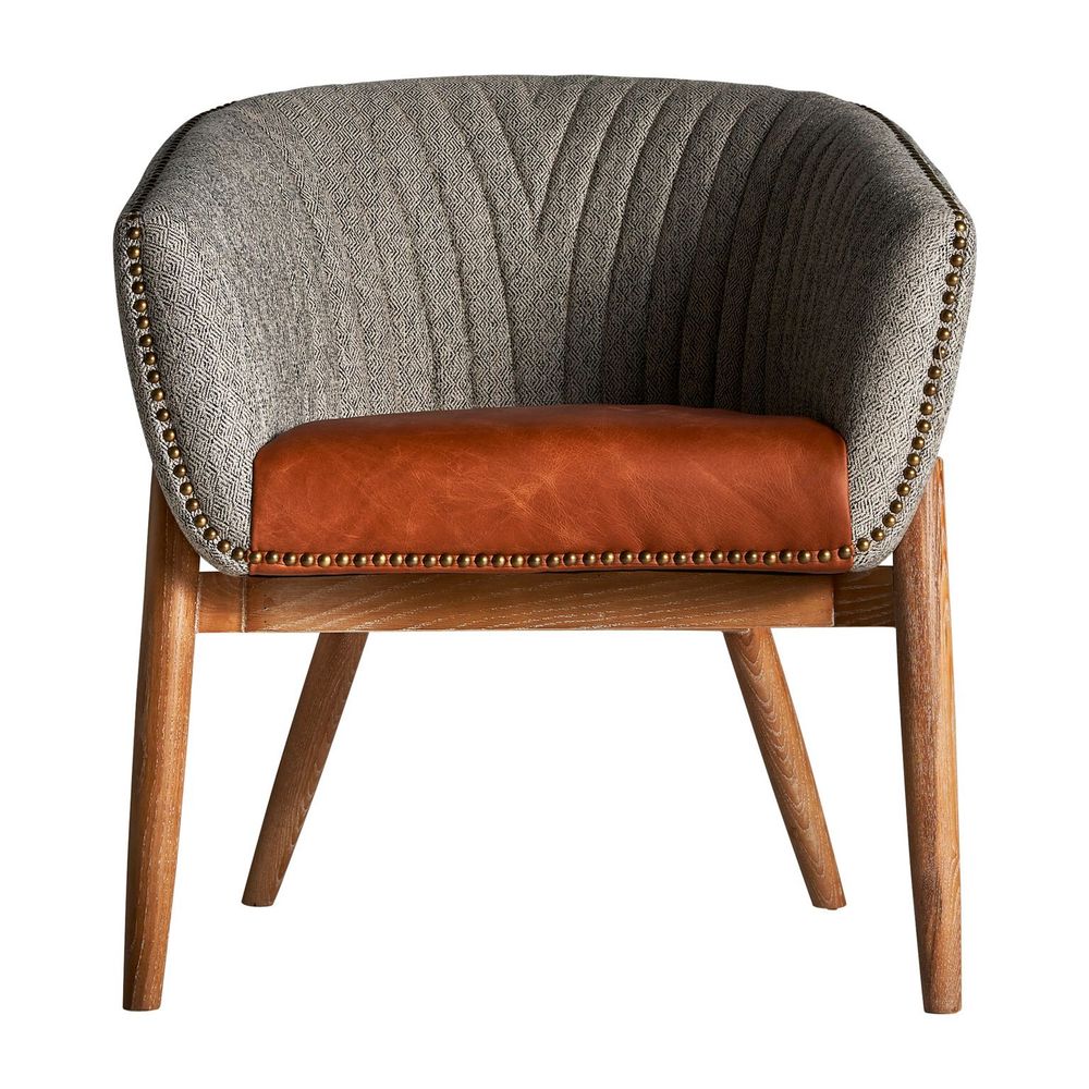 Chaises - Fauteuil en bois de frêne gris en 69x68x79 cm - VICAL