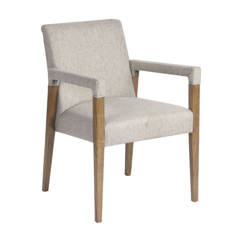 Chairs - Cream linen chair in 60x65x85 cm - VICAL