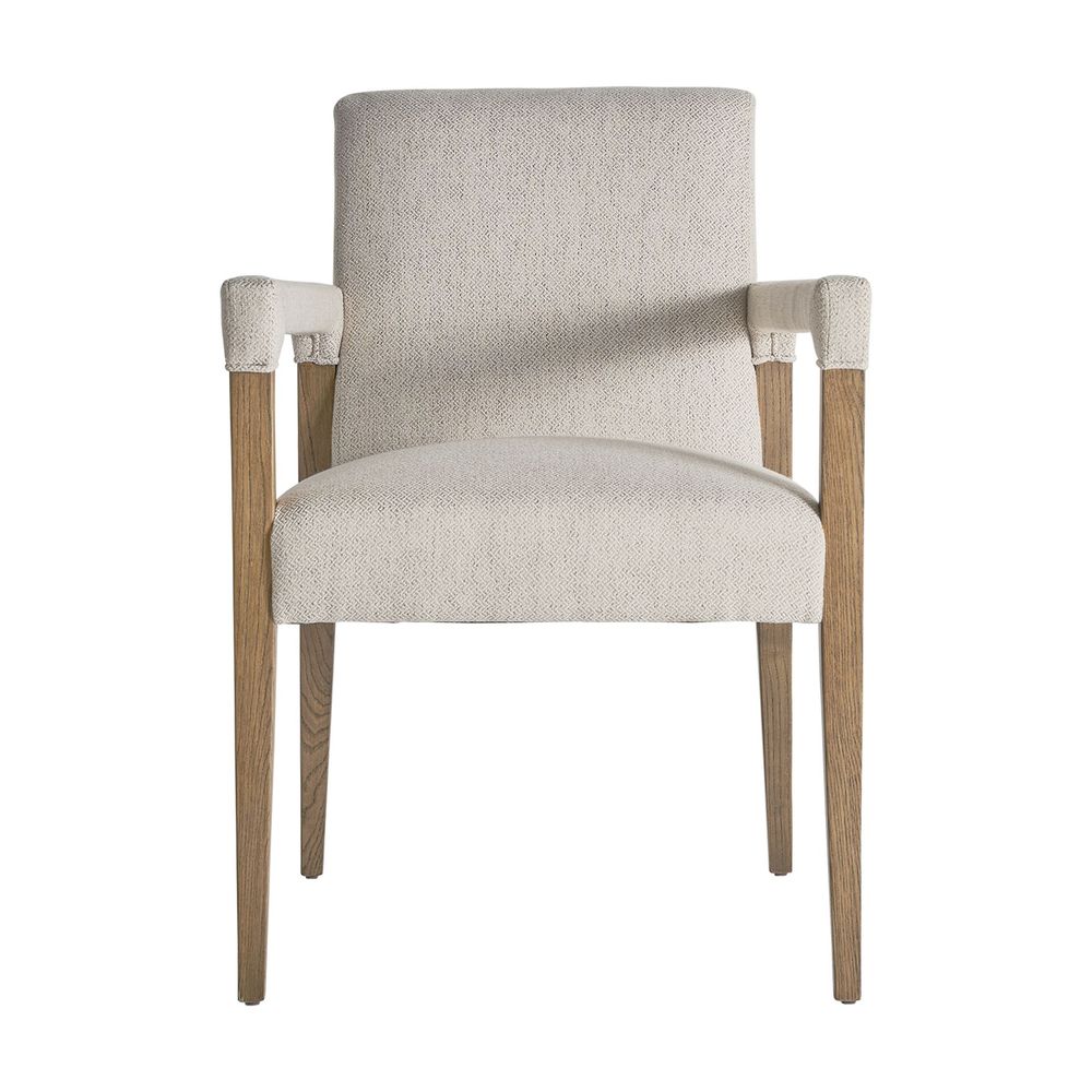 Chairs - Cream linen chair in 60x65x85 cm - VICAL
