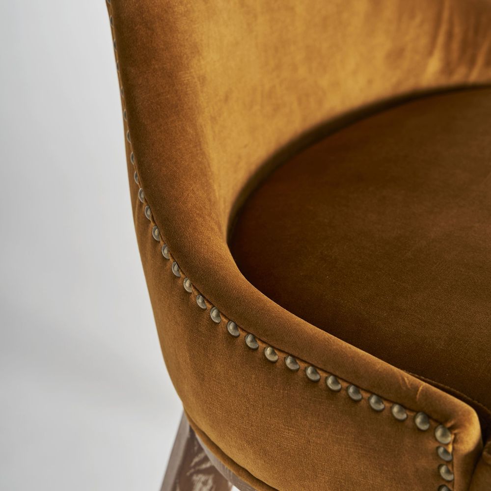 Chairs - Chair in ocher fabric in 53x57x84 cm - VICAL