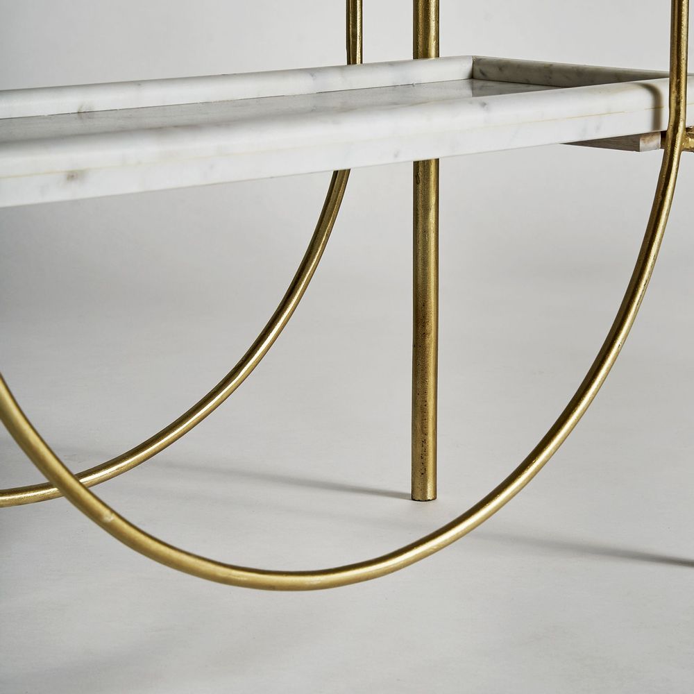 Etagères - Étagère en fer doré en 79x32x181 cm - VICAL