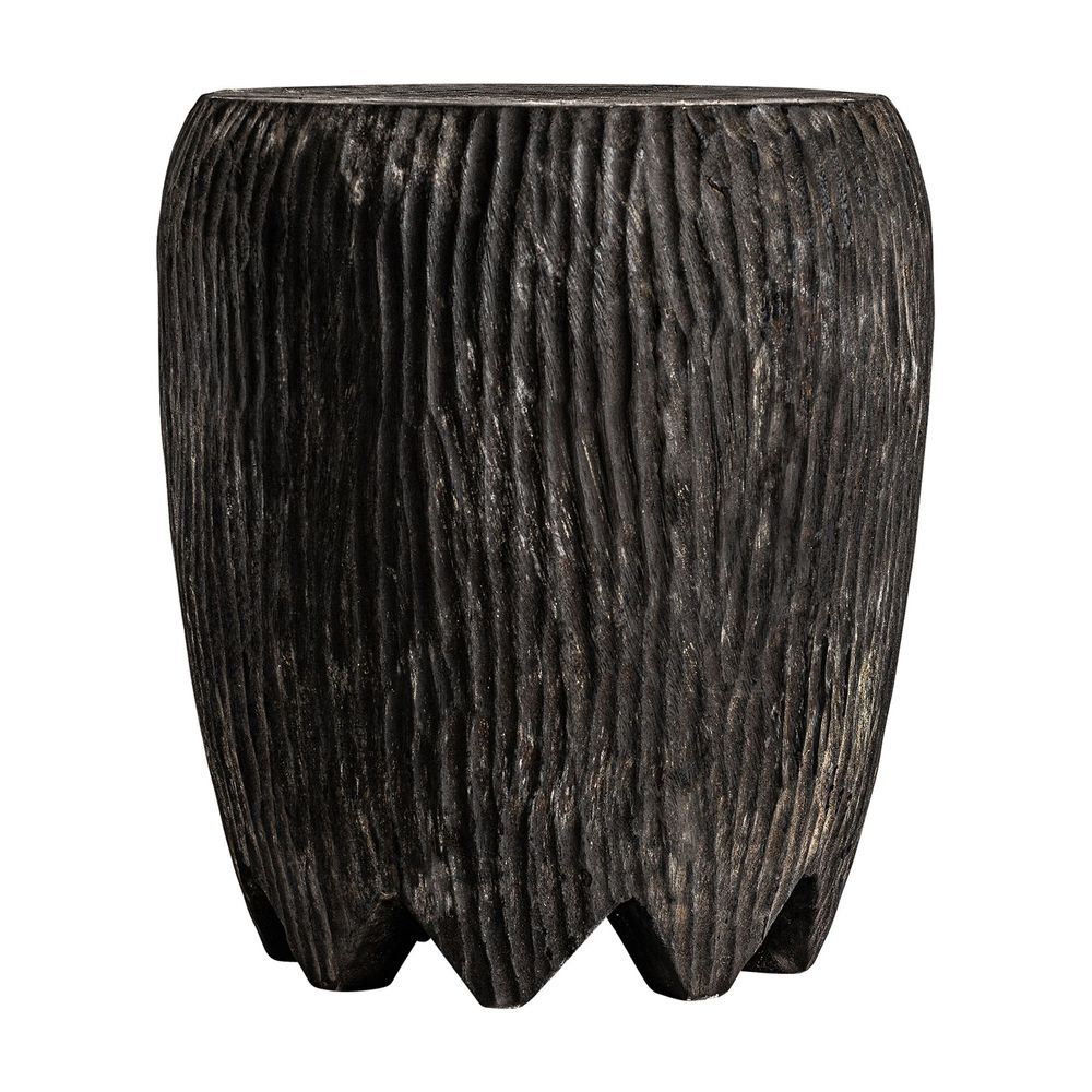 Other tables - Coffee table in aged black suar wood in 45x45x48 cm - VICAL