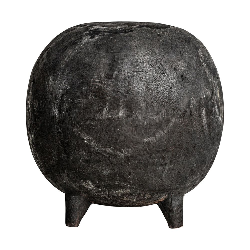 Other tables - Coffee table in aged black carbonized suar wood in 50x50x50 cm - VICAL