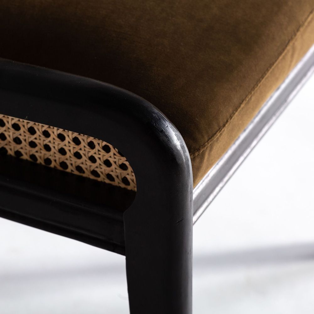 Chaises - Chaise en rotin noir en 54x58x78 cm - VICAL