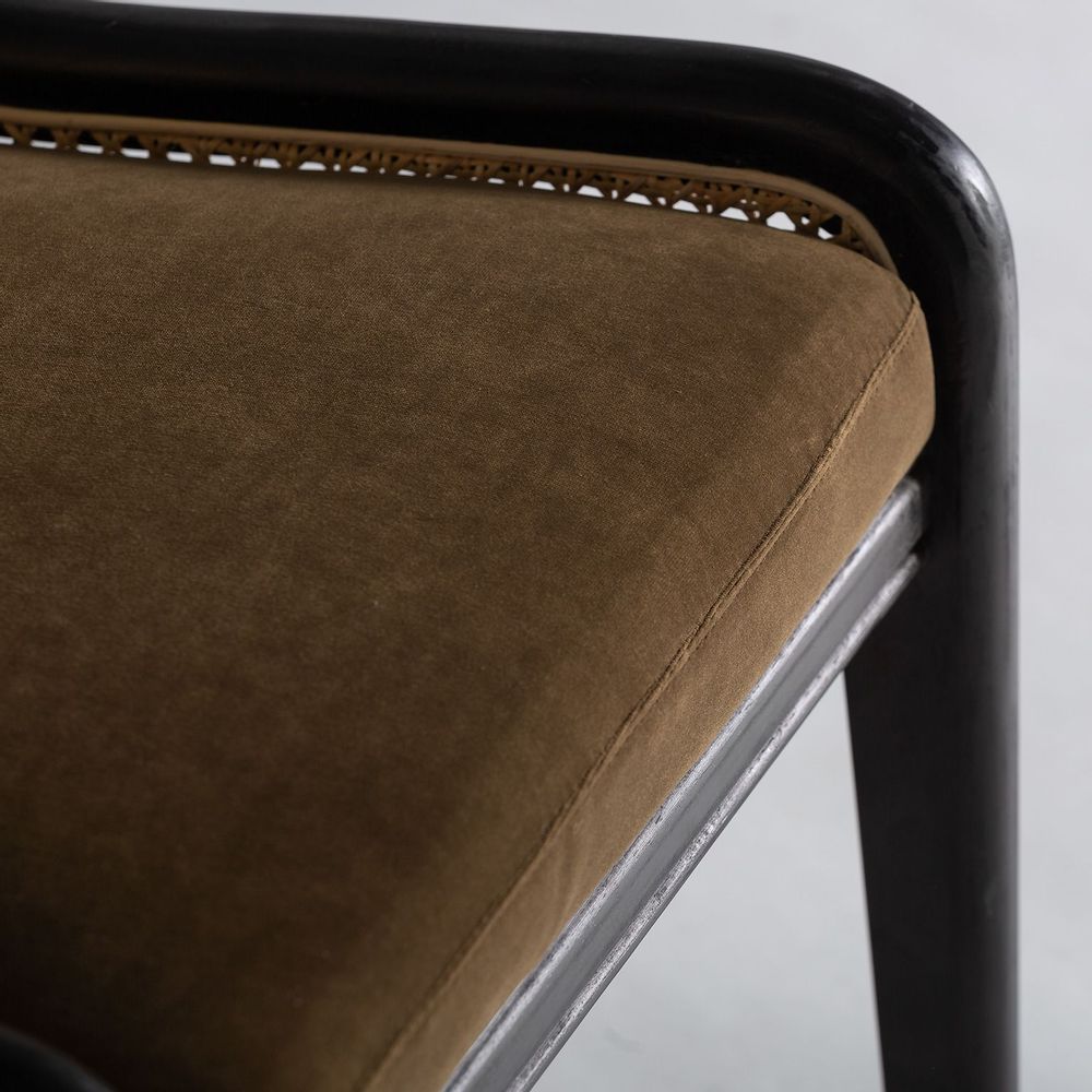 Chaises - Chaise en rotin noir en 54x58x78 cm - VICAL