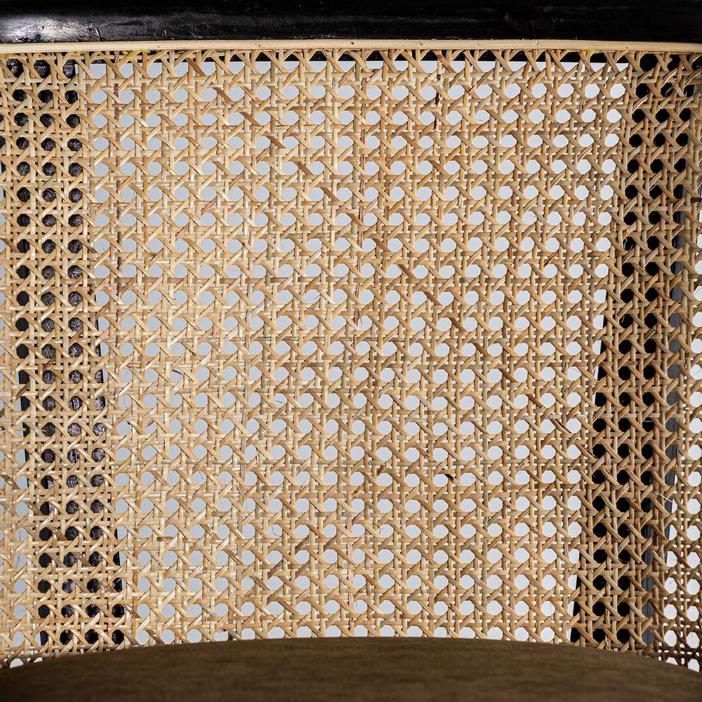 Chaises - Chaise en rotin noir en 54x58x78 cm - VICAL