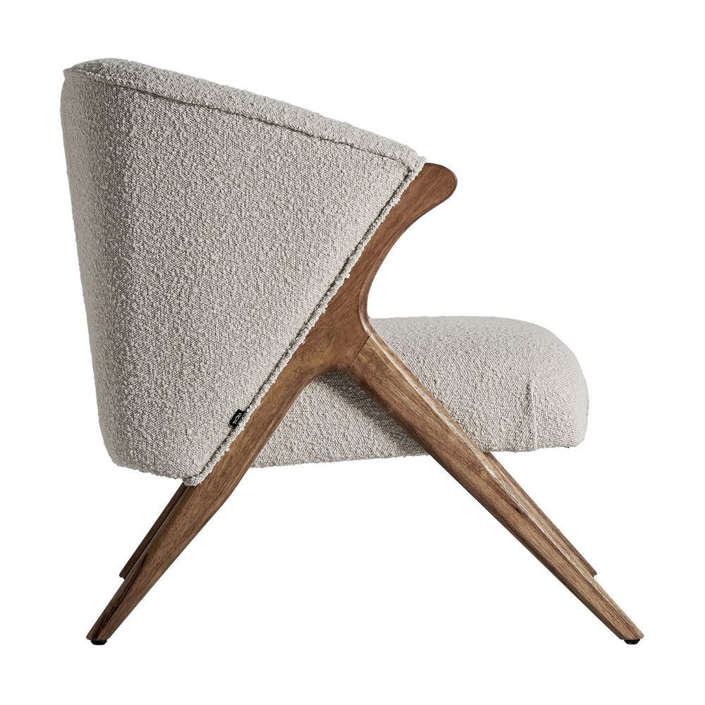 Fauteuils - Fauteuil en bois de pin blanc cassé en 73x83x80 cm - VICAL