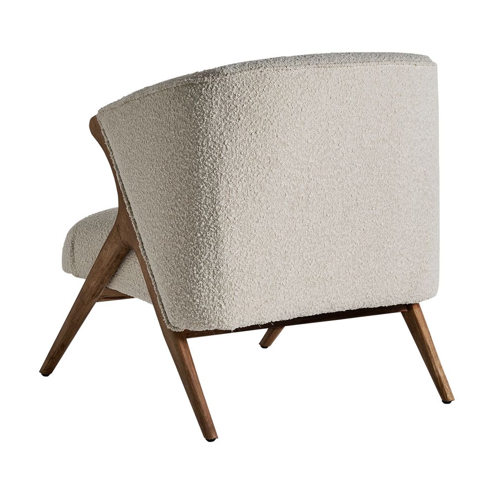 Fauteuils - Fauteuil en bois de pin blanc cassé en 73x83x80 cm - VICAL