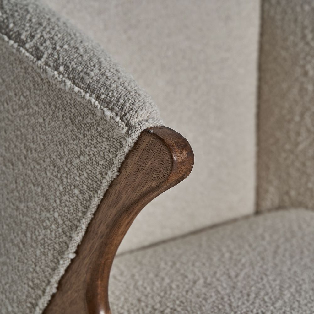 Fauteuils - Fauteuil en bois de pin blanc cassé en 73x83x80 cm - VICAL
