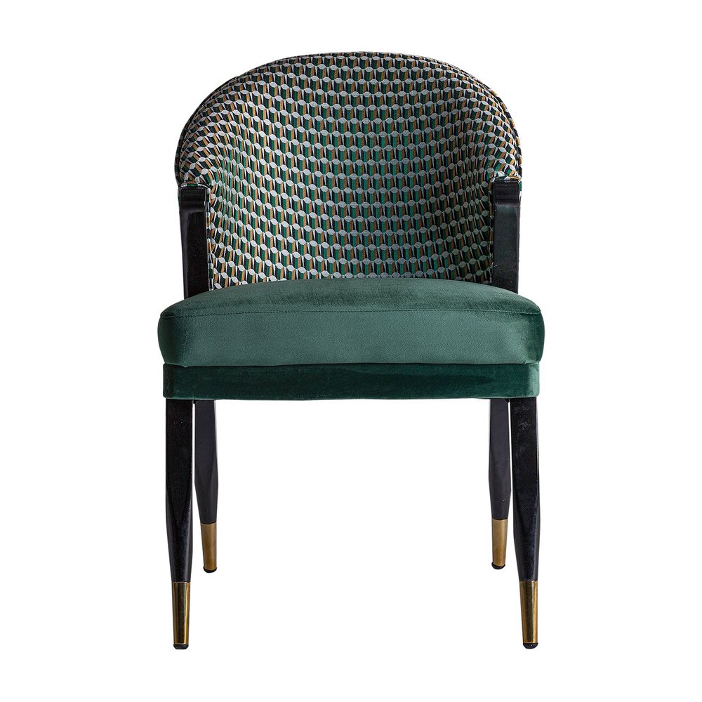 Chaises - Chaise en bois d´hévéa vert en 56x70x85 cm - VICAL