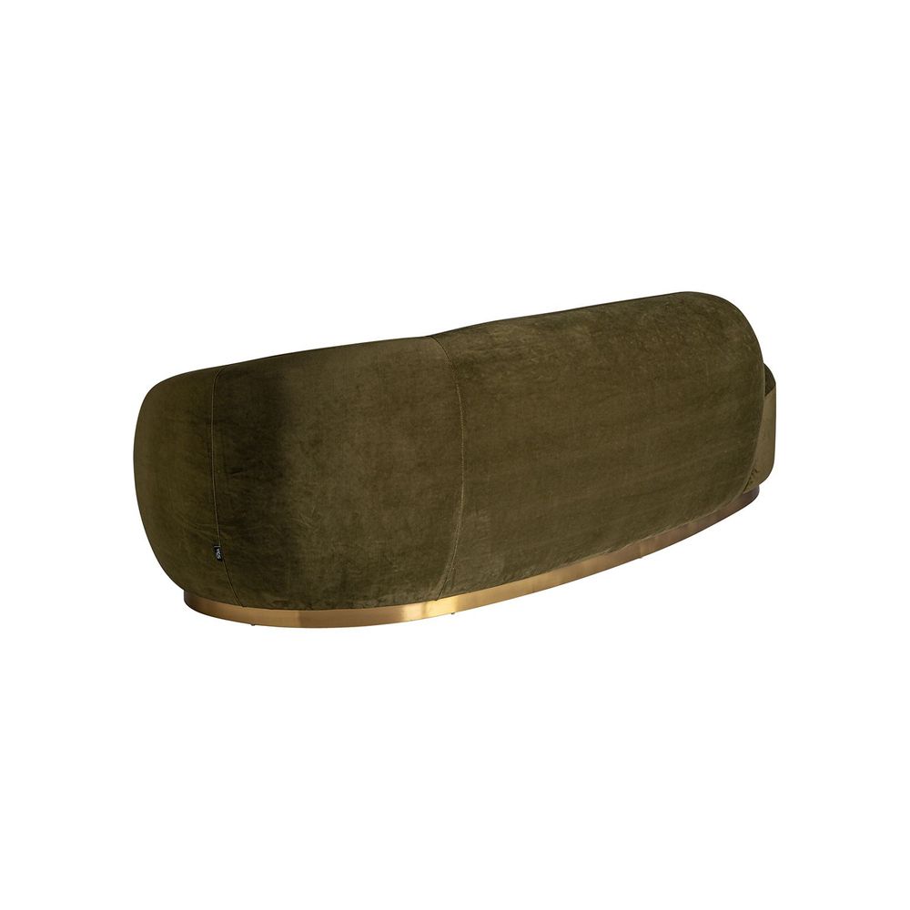 Sofas - Green velvet sofa in 240x100x71 cm - VICAL