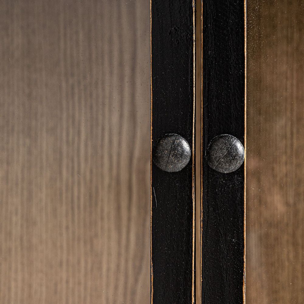 Wardrobe - Modular showcase in black recycled pine wood in 85x40x85 cm - VICAL