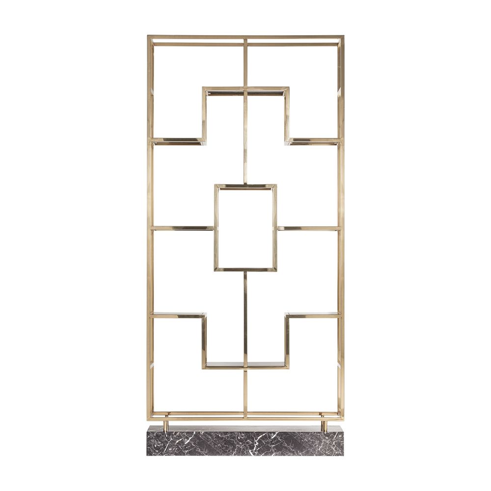 Shelves - Golden steel bookcase in 108x30x230 cm - VICAL