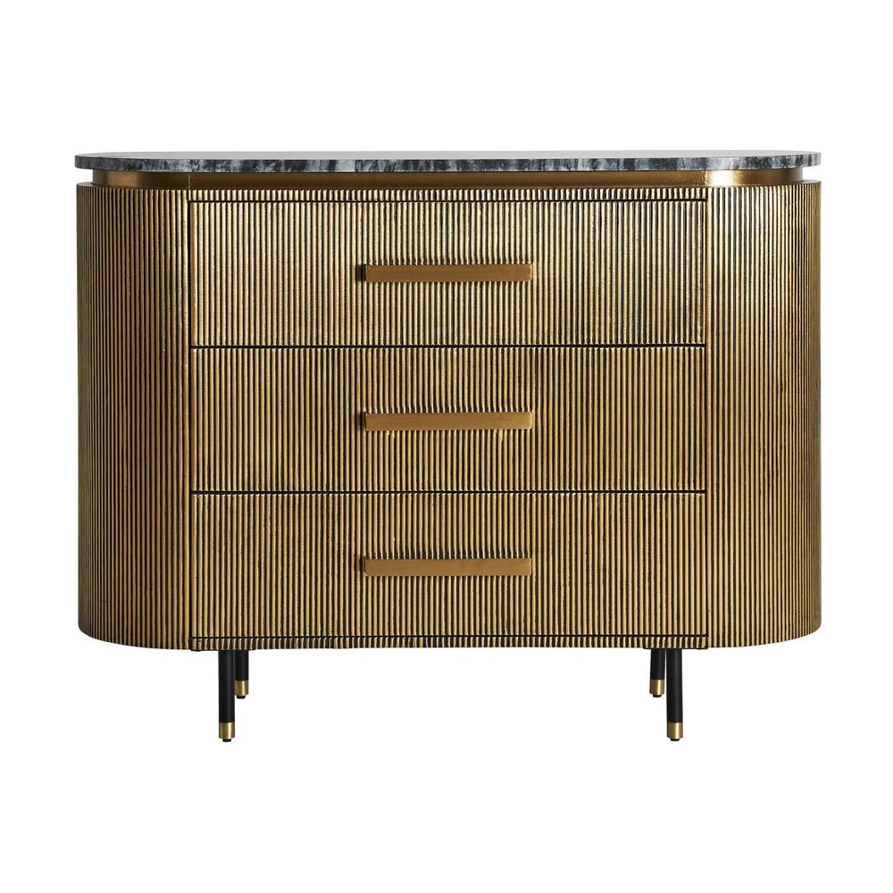 Commodes - Commode en fer doré en 120x45x92 cm - VICAL