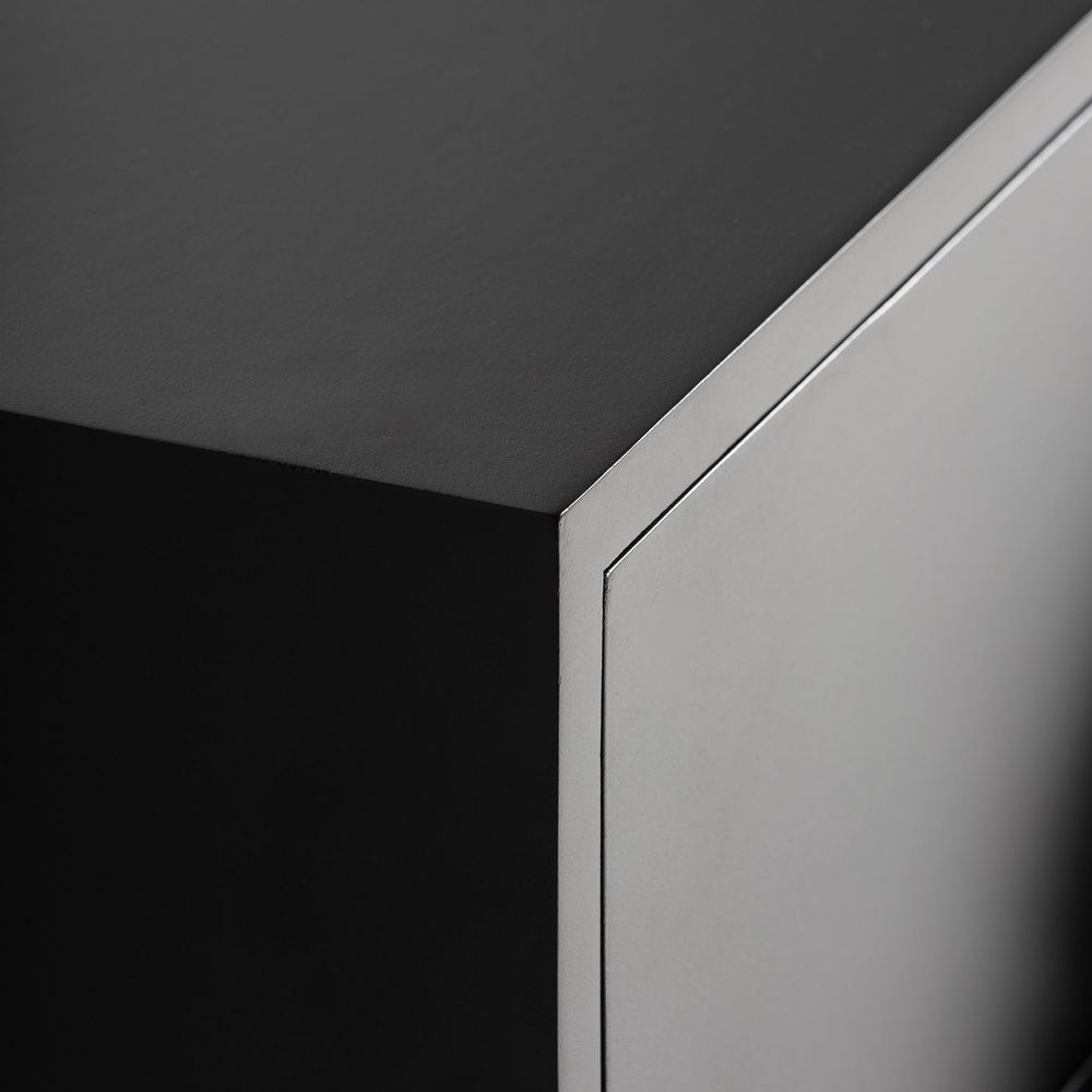Chests of drawers - Black MDF wooden chest of drawers in 90x45x86 cm - VICAL