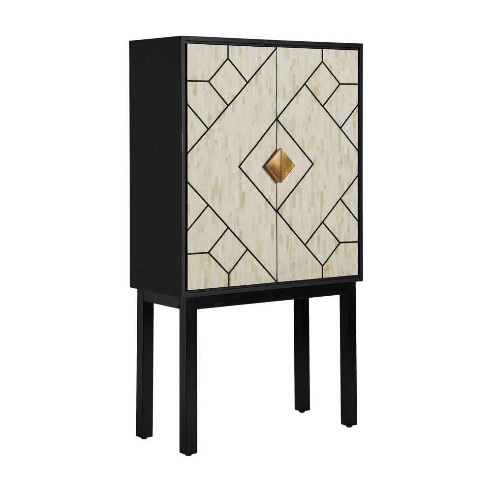 Armoires - Armoire en bois mdf noir en 90x40x161 cm - VICAL