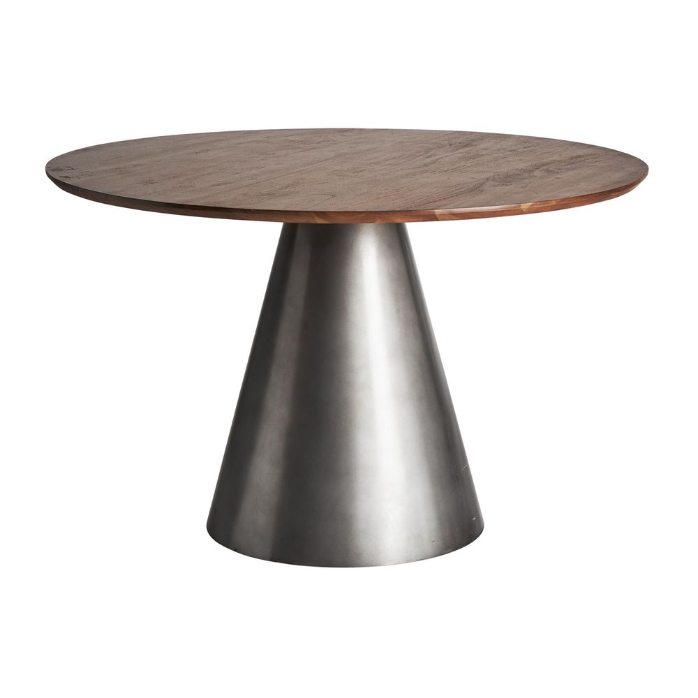 Dining Tables - Silver iron living room table in 120x120x76 cm - VICAL